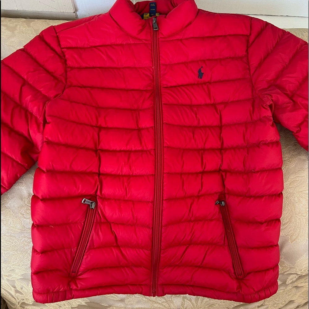 Red Polo Ralph Lauren Kids Puffer Jacket